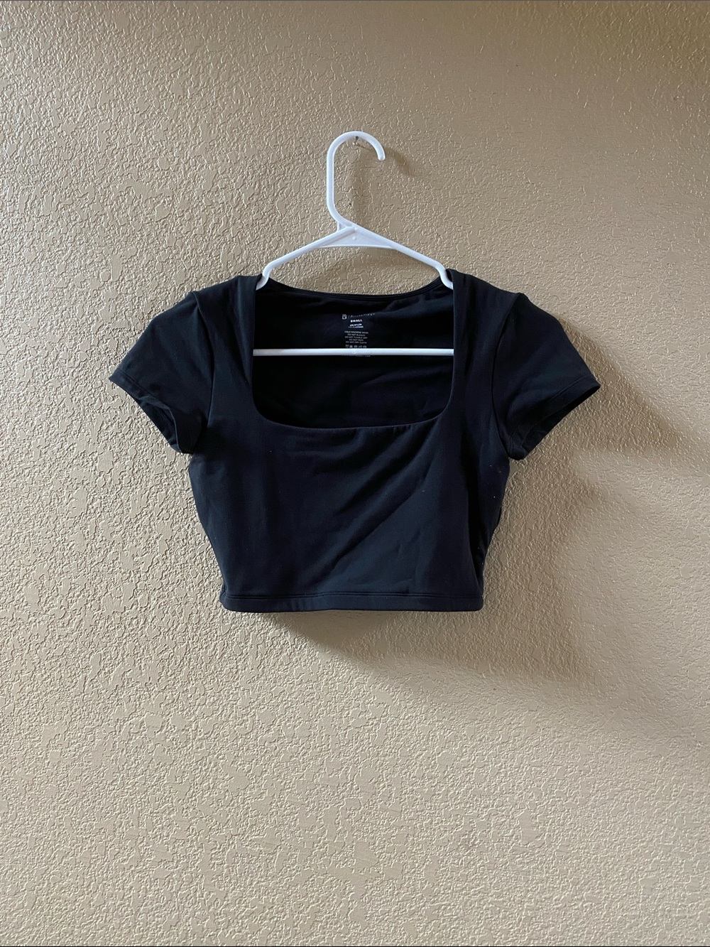 BuffBunny Black Square Neck Crop Top